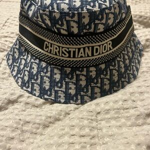 CD Inspired Blue Patterned Bucket Hat